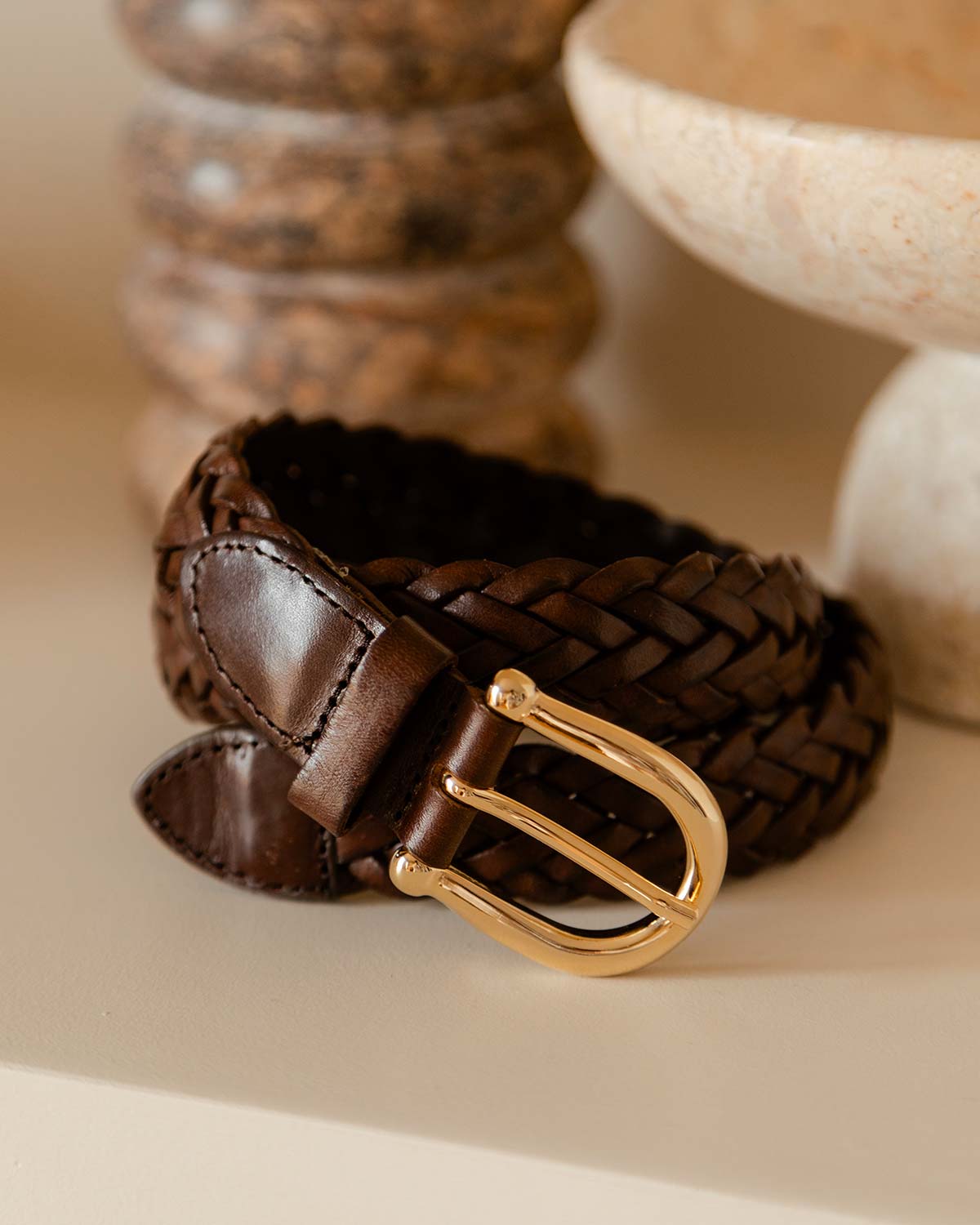 Cintura Da Uomo In Pelle Marrone Con Fibbia In Stile Western