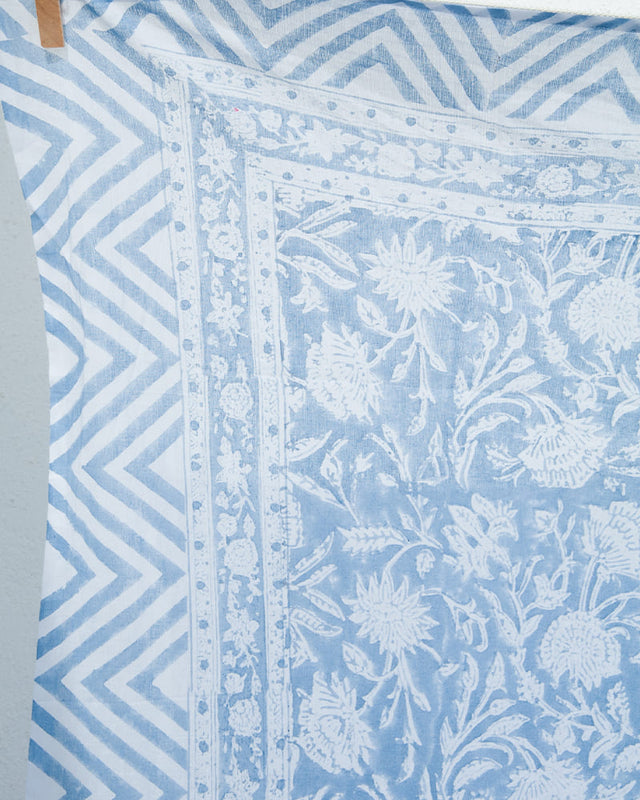 Paréo Blockprint bleu