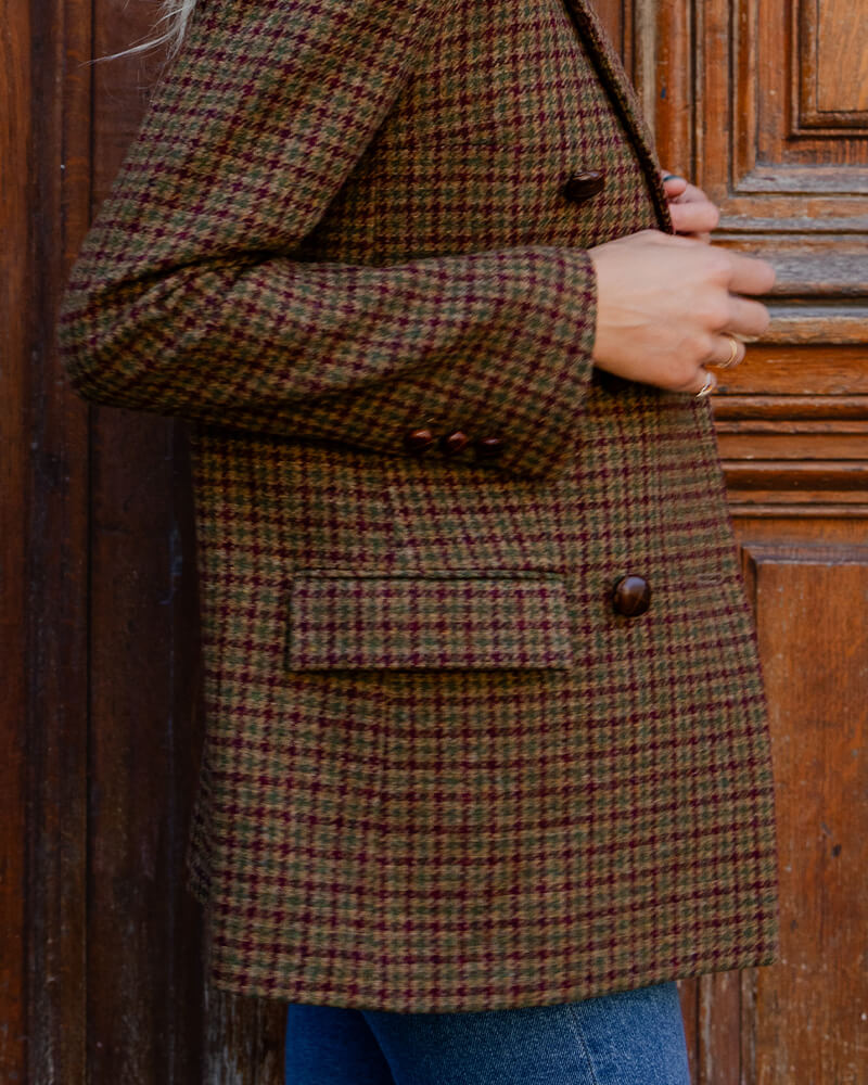 Edgar mustard houndstooth