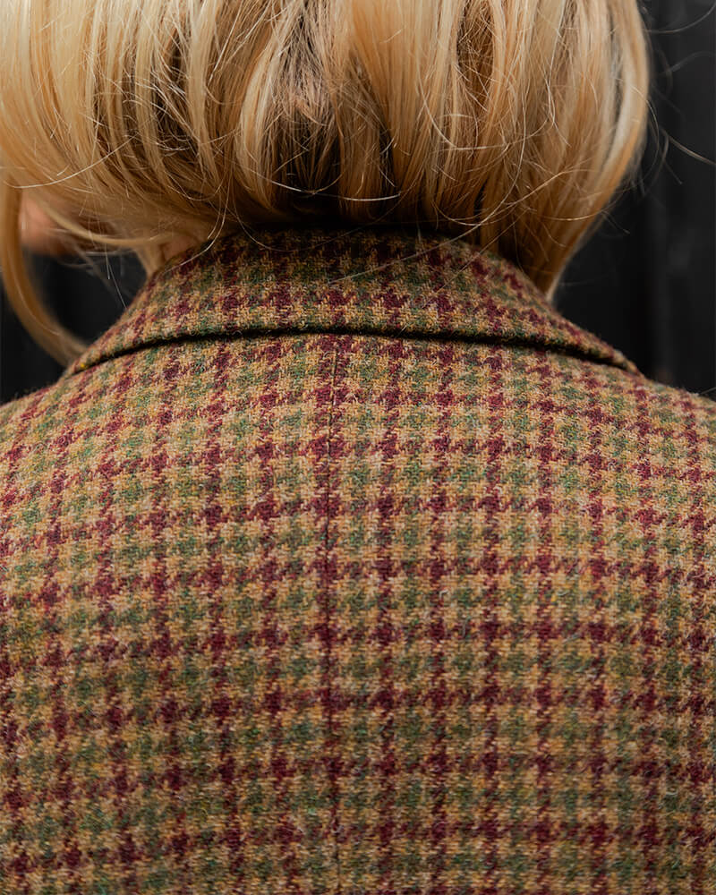 Edgar mustard houndstooth
