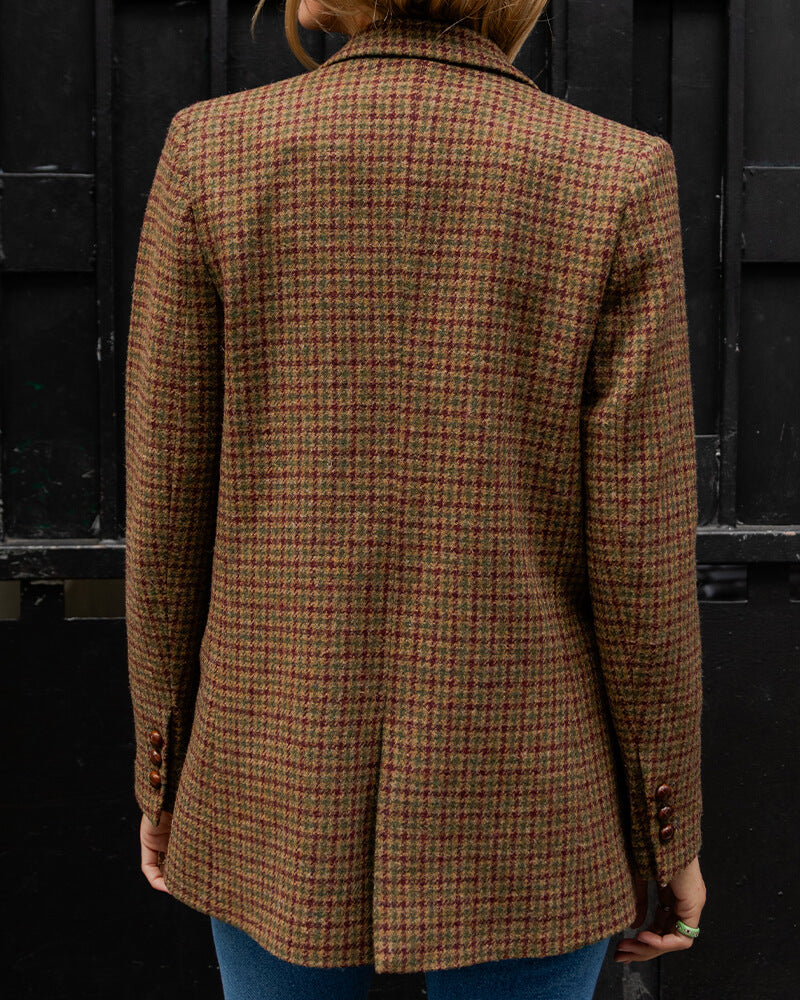 Edgar mustard houndstooth
