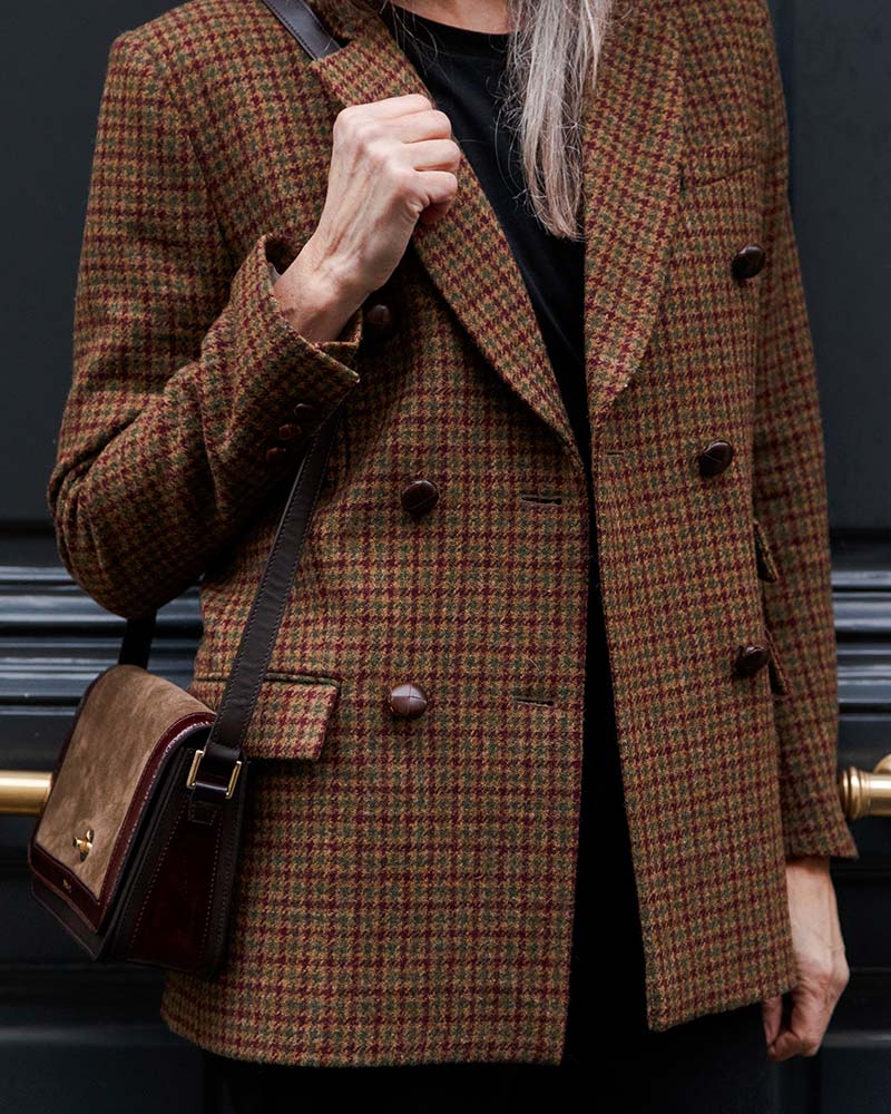 Edgar mustard houndstooth