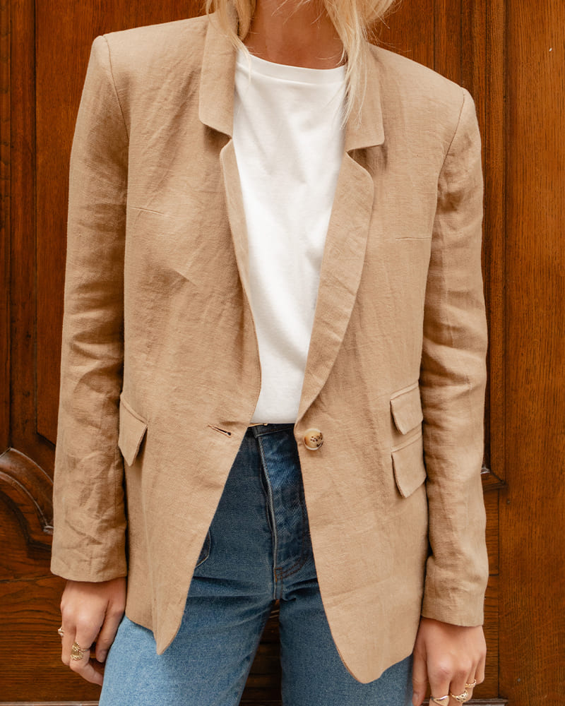 Edmond - in beige linen