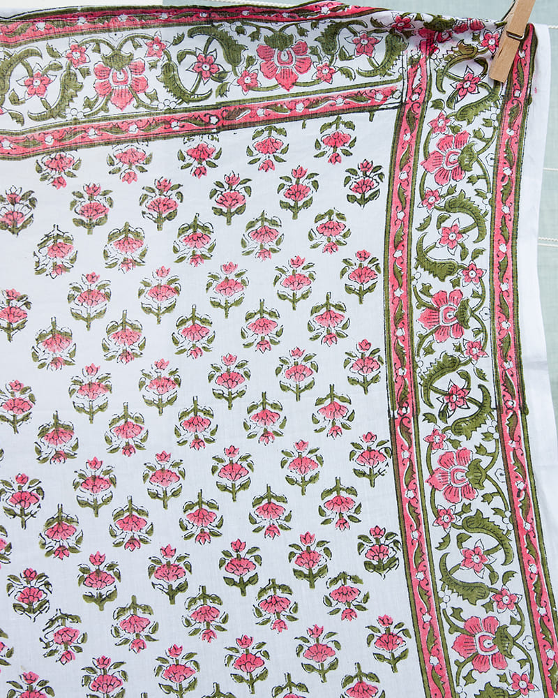 Pink Blockprint Pareo