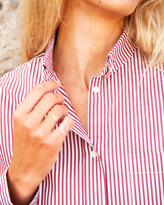 Glamorous - Chemise oversize à rayures - Bordeaux/bleu marine Glamorous - Chemise oversize à rayures - Bordeaux/bleu marine