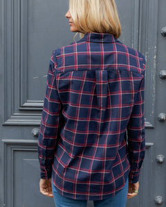 Victor flanelle navy carreaux rouges