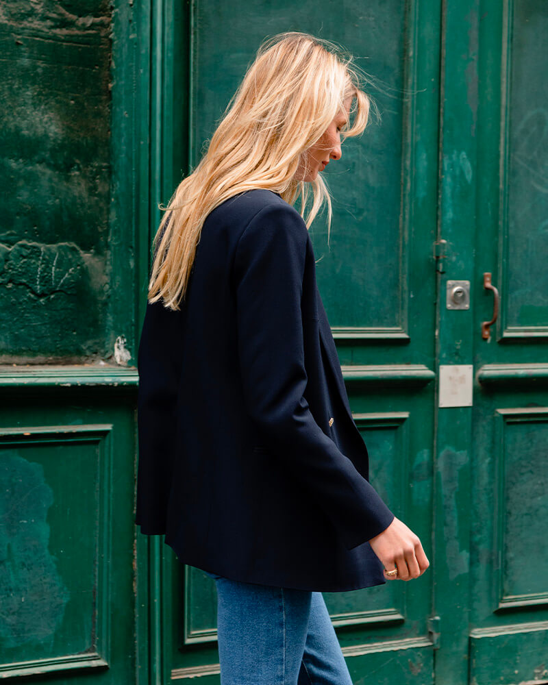 Albert - en crêpe navy