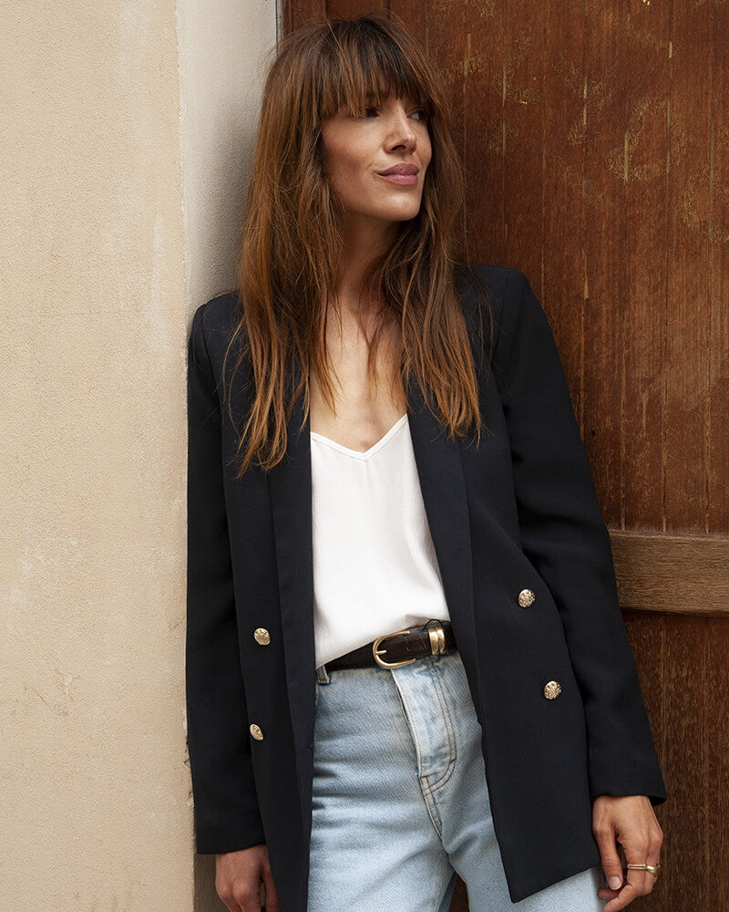Albert - en crêpe navy